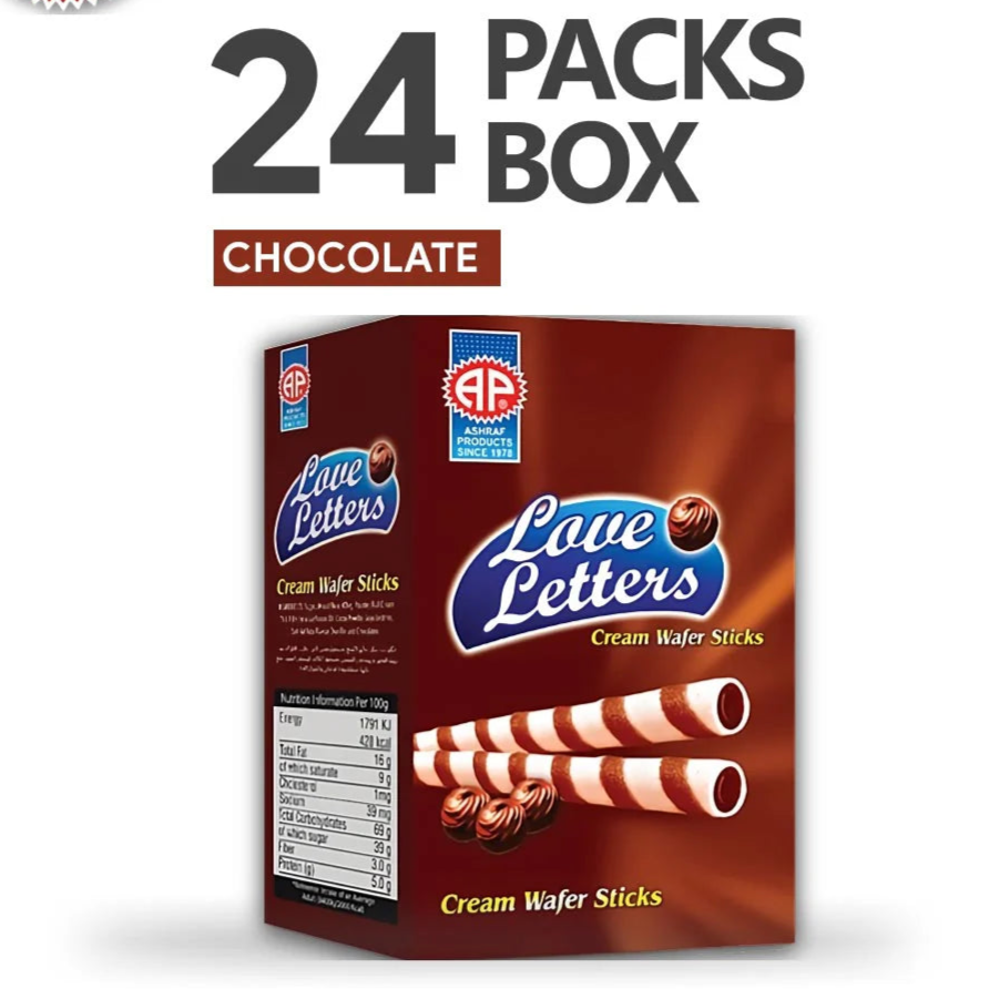 AP Love Letter Chocolate Double Stick Wafer Rolls
