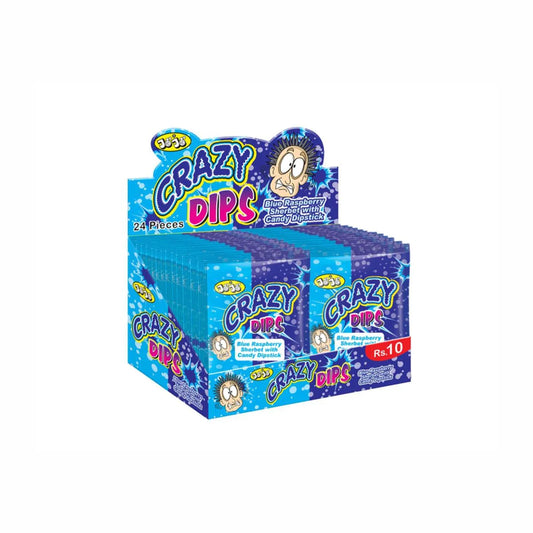 JoJo Crazy Dips (24 Pieces) with Candy Dipstick(Blueberry)