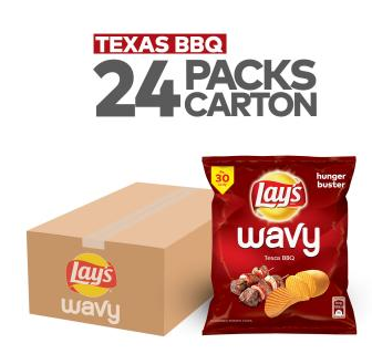 Lay’s Wavy – Texas BBQ – (Rs 30) – 24 Pack Carton