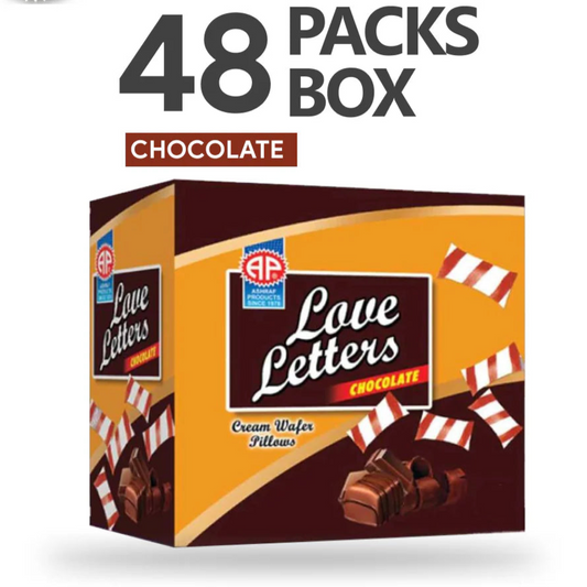 AP Love Letter Chocolate Creamy Wafer Pillows (48-Packs Box)