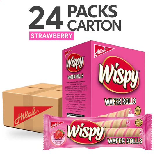 Hilal Wispy Strawberry Wafer Rolls