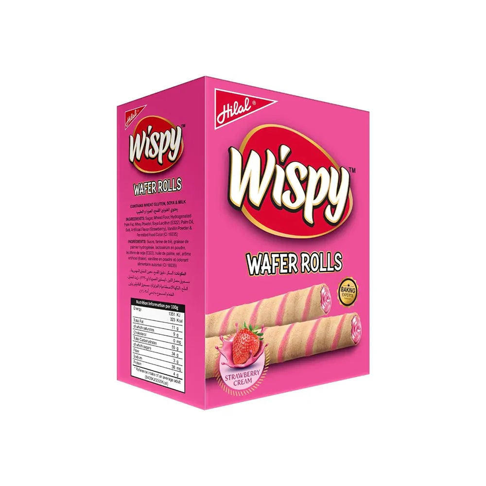 Hilal Wispy Strawberry Wafer Rolls