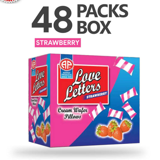 AP Love Letter Strawberry Creamy Wafer Pillows (48-Packs Box) Brand: AP