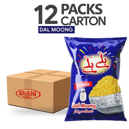 Shahi Ballay Ballay Dal Moong | Crunchy Moong Lentil Snack (Large, 12-Packs)