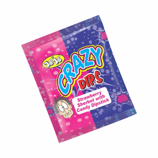 JoJo Crazy Dips (24 Pieces) with Candy Dipstick Strawberry